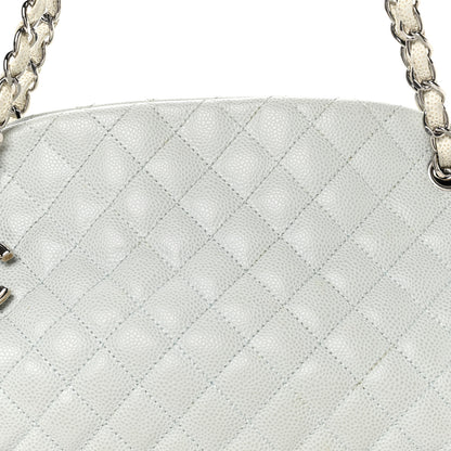 Chanel Caviar Quilted Large Just Mademoiselle Bowling Bag Light Blue 8 of 10