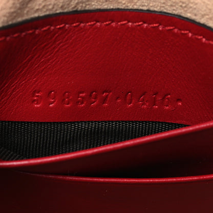Gucci Calfskin Matelasse Mini GG Marmont Crossbody Bag Hibiscus Red 7 of 9
