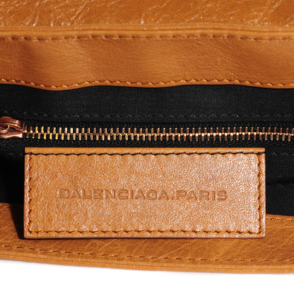 Balenciaga Agneau Giant 12 Rose Gold Hardware Neo Folk Messenger Cumin 7 of 10