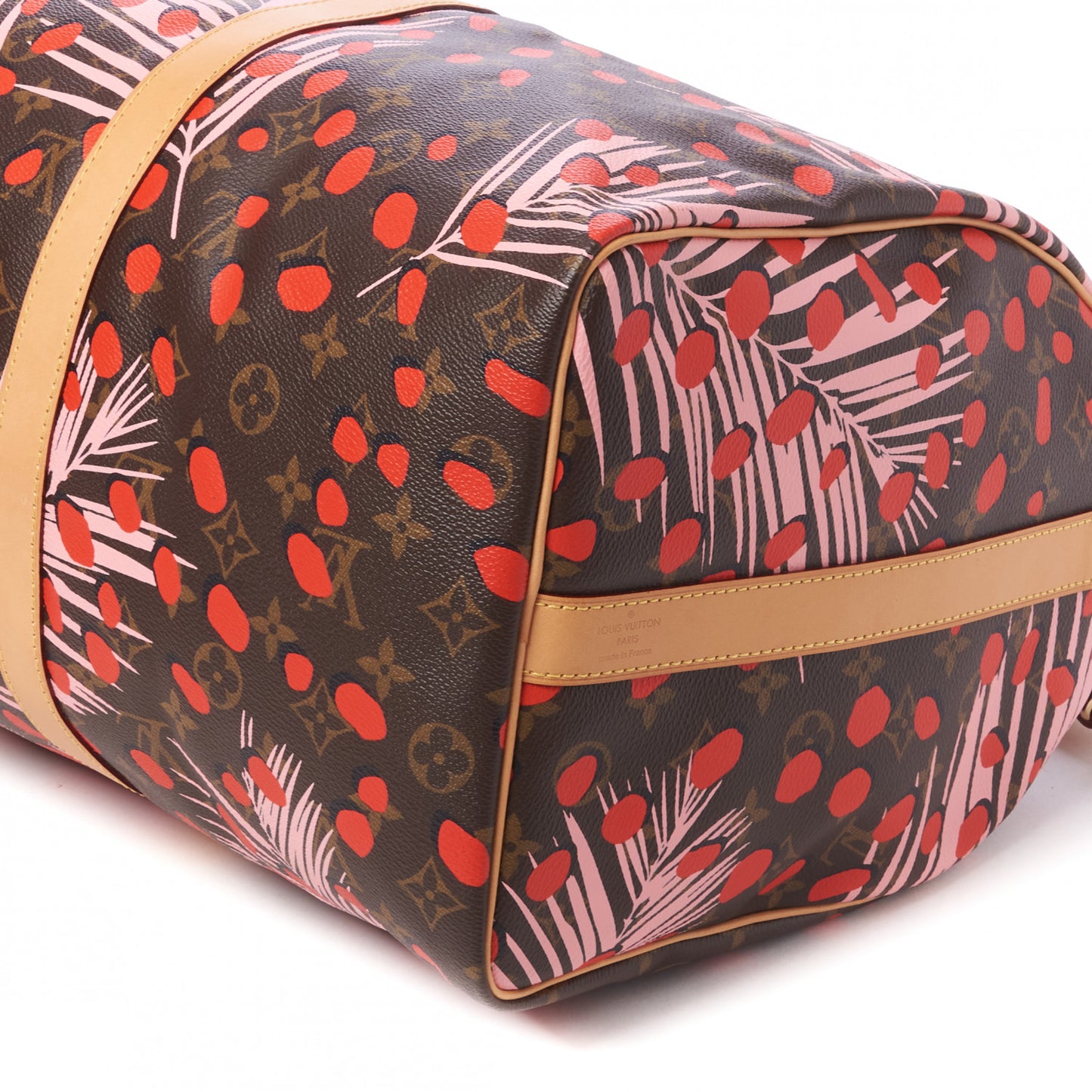 Monogram Jungle Dots Keepall Bandouliere 50 Sugar Pink Poppy