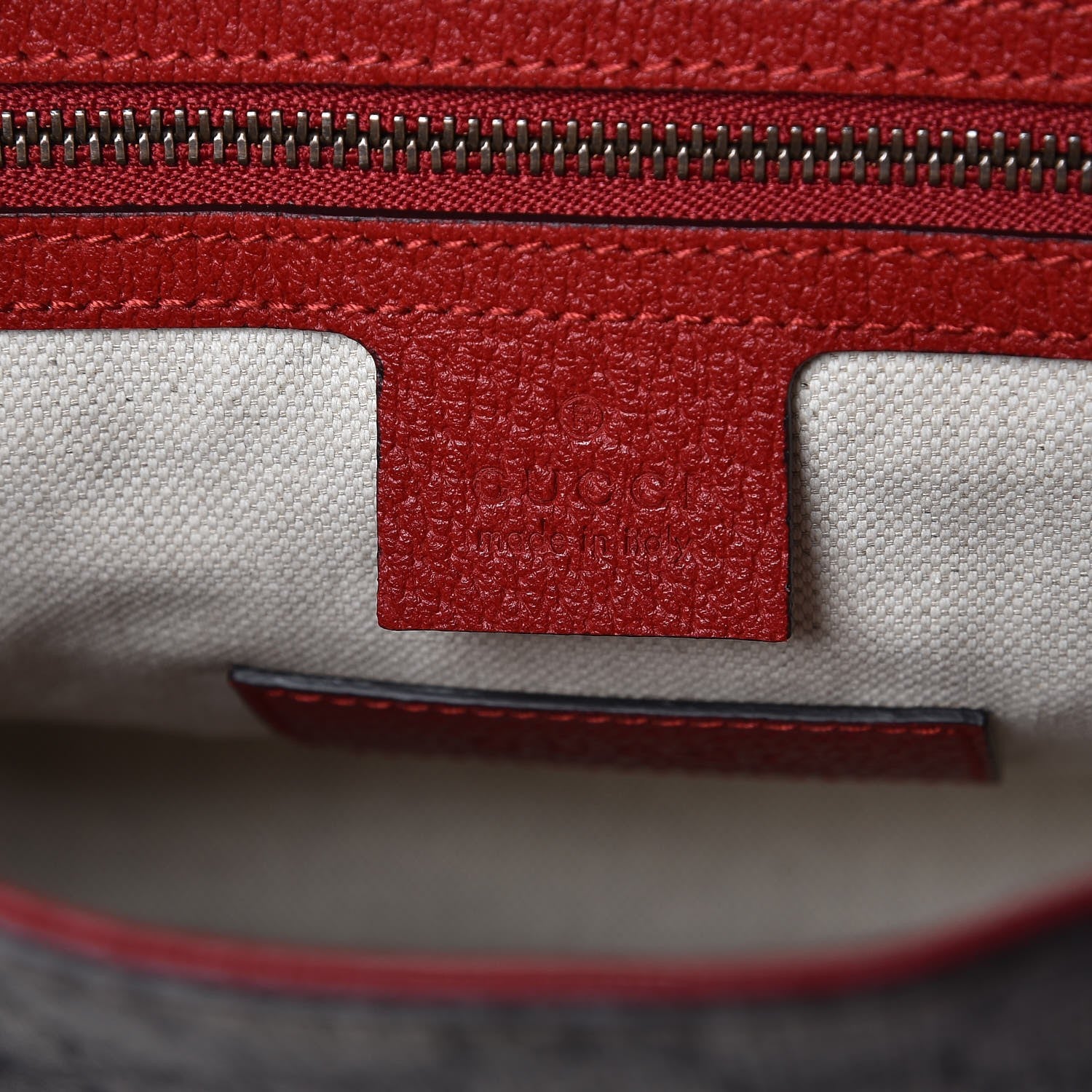 Gucci Soft GG Supreme Monogram Web Bosco Patch Small Crossbody Tote Beige Malva Hibiscus Red 6 of 9