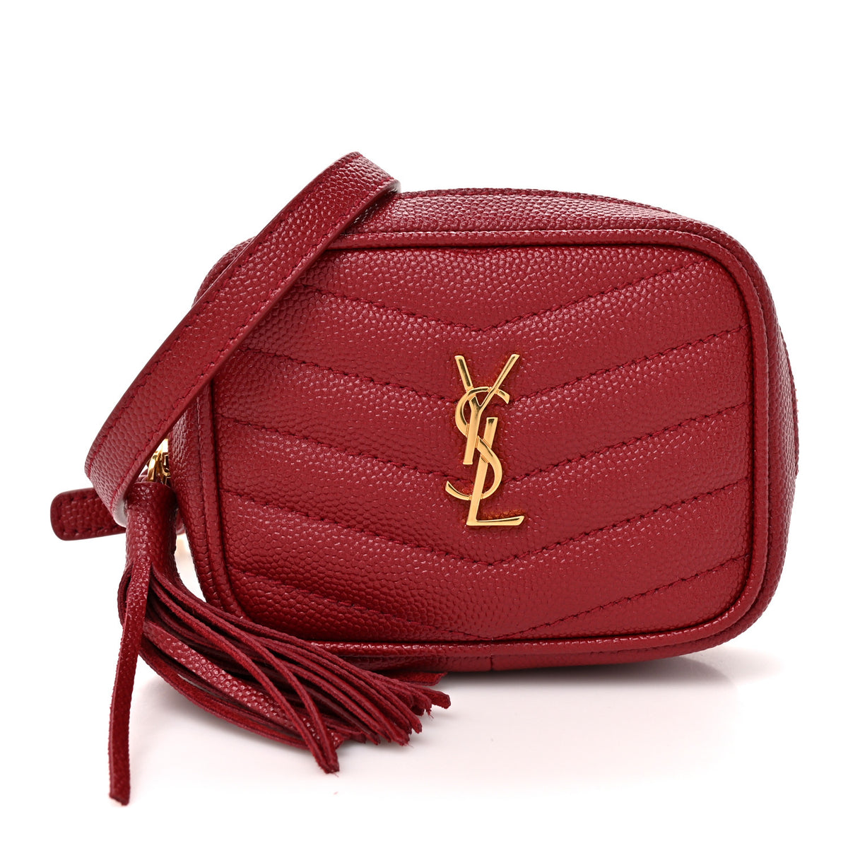 Grain De Poudre Matelasse Monogram Baby Lou Camera Bag Opyum Red