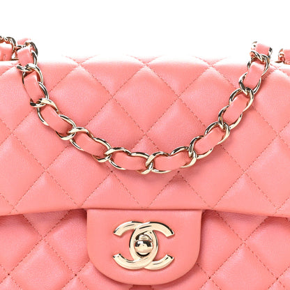 Chanel Lambskin Quilted Mini Rectangular Flap Pink 8 of 11