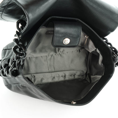 Chanel Calfskin Modern Chain Rhodoid Flap Black 5 of 7