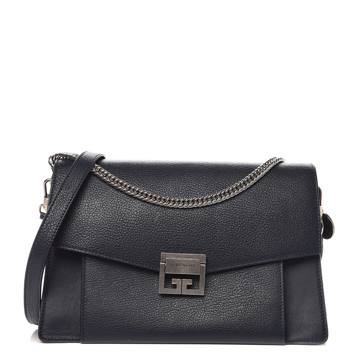 Givenchy Sugar Goatskin Medium GV3 Shoulder Bag Dark Blue 1 of 8