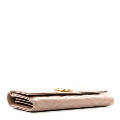 Gucci Calfskin Matelasse GG Marmont Continental Wallet Porcelain Rose 4 of 8