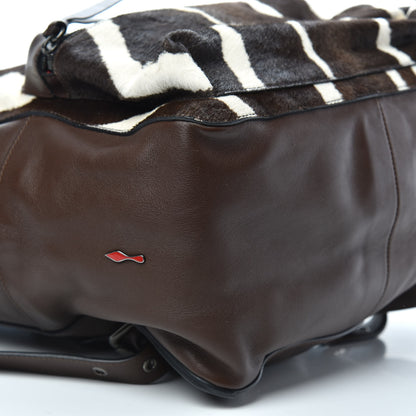 Christian Louboutin Calf Hair Aliosha Backpack Brown 6 of 10