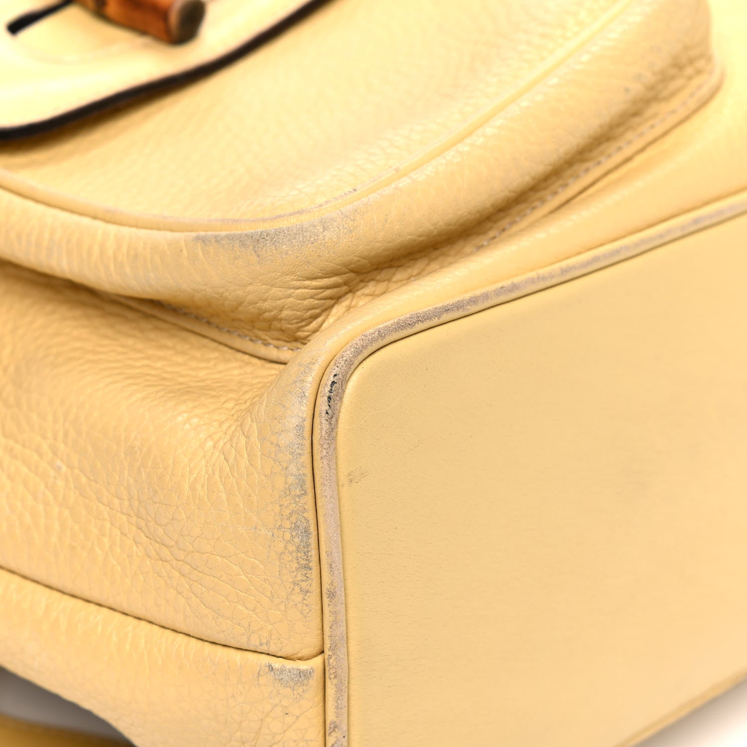 Gucci Calfskin Bamboo Medium Backpack Yellow 5 of 21