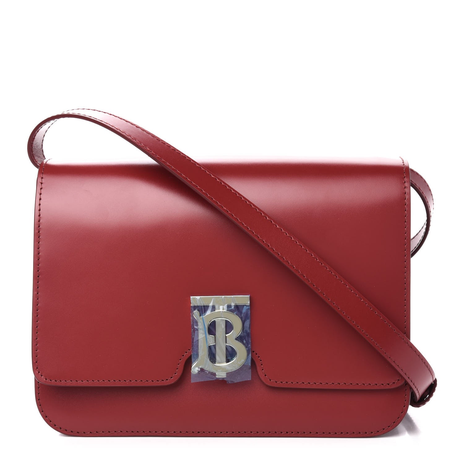 Burberry Calfskin Medium TB Bag Crimson 1 of 10