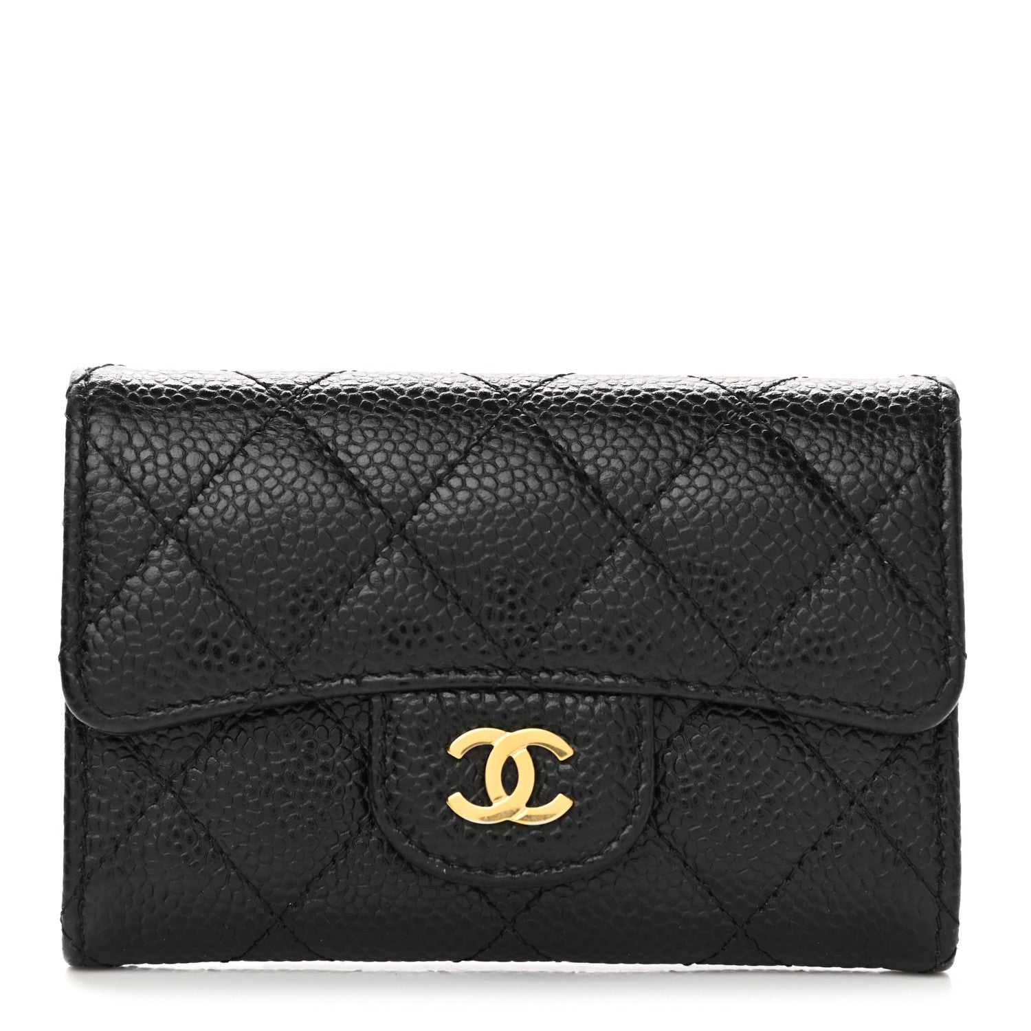 Chanel Caviar Quilted Flap Card Holder Black 1 of 9