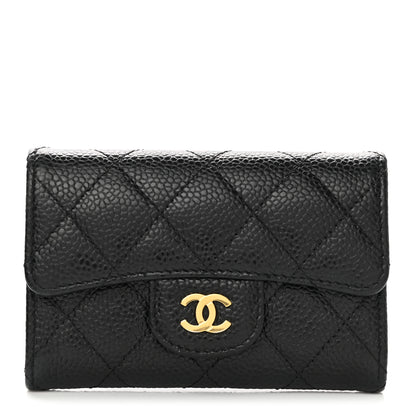 Chanel Caviar Quilted Flap Card Holder Black 1 of 9
