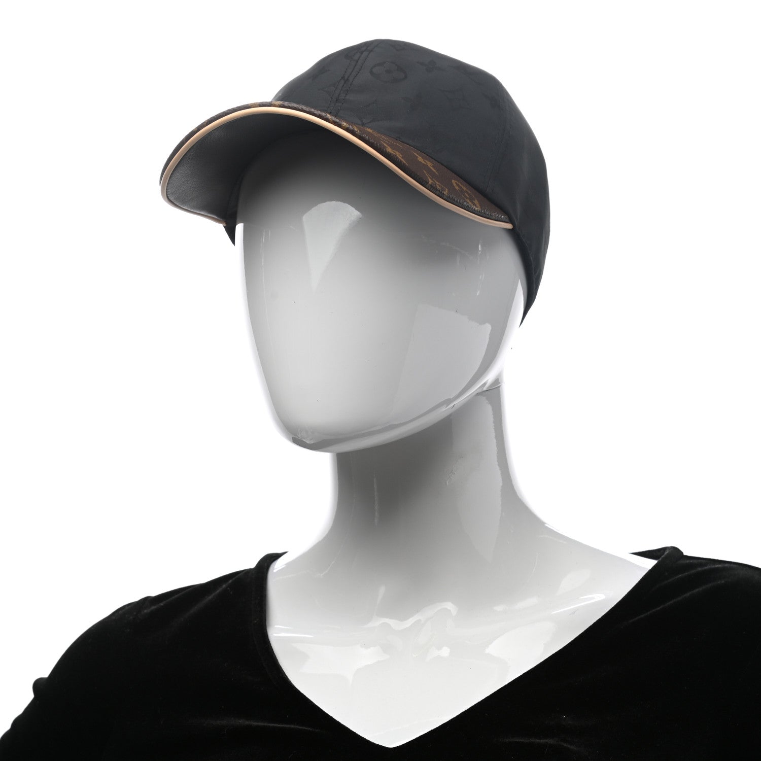 Louis Vuitton Polyester Silk Monogram LV Get Ready Cap M Black 2 of 8