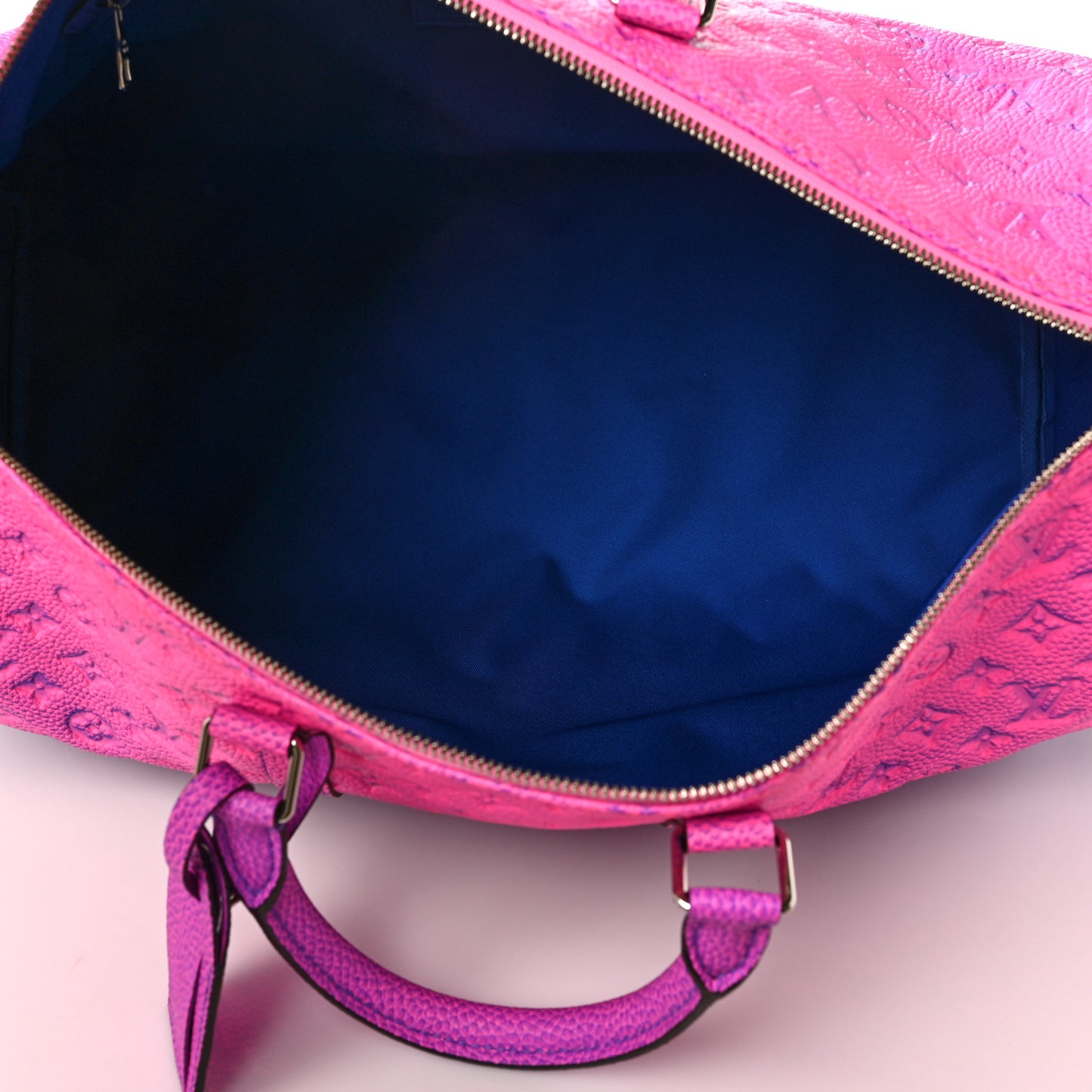 Taurillon Illusion Keepall Bandouliere 50 Bleu Rose