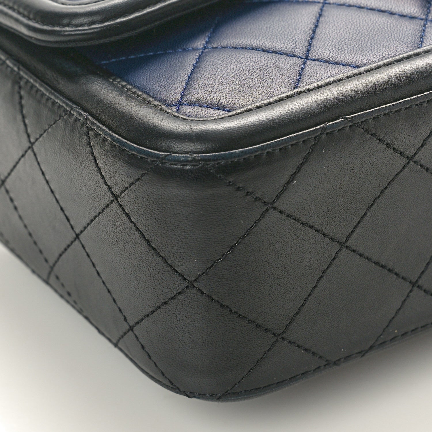Chanel Lambskin Quilted Medium Elegant CC Flap Navy Black 9 of 10