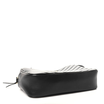 Saint Laurent Calfskin Matelasse Monogram Lou Camera Bag Black 4 of 9