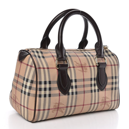 Burberry Haymarket Check Small Chester Bowling Bag Chocolate 3 of 12