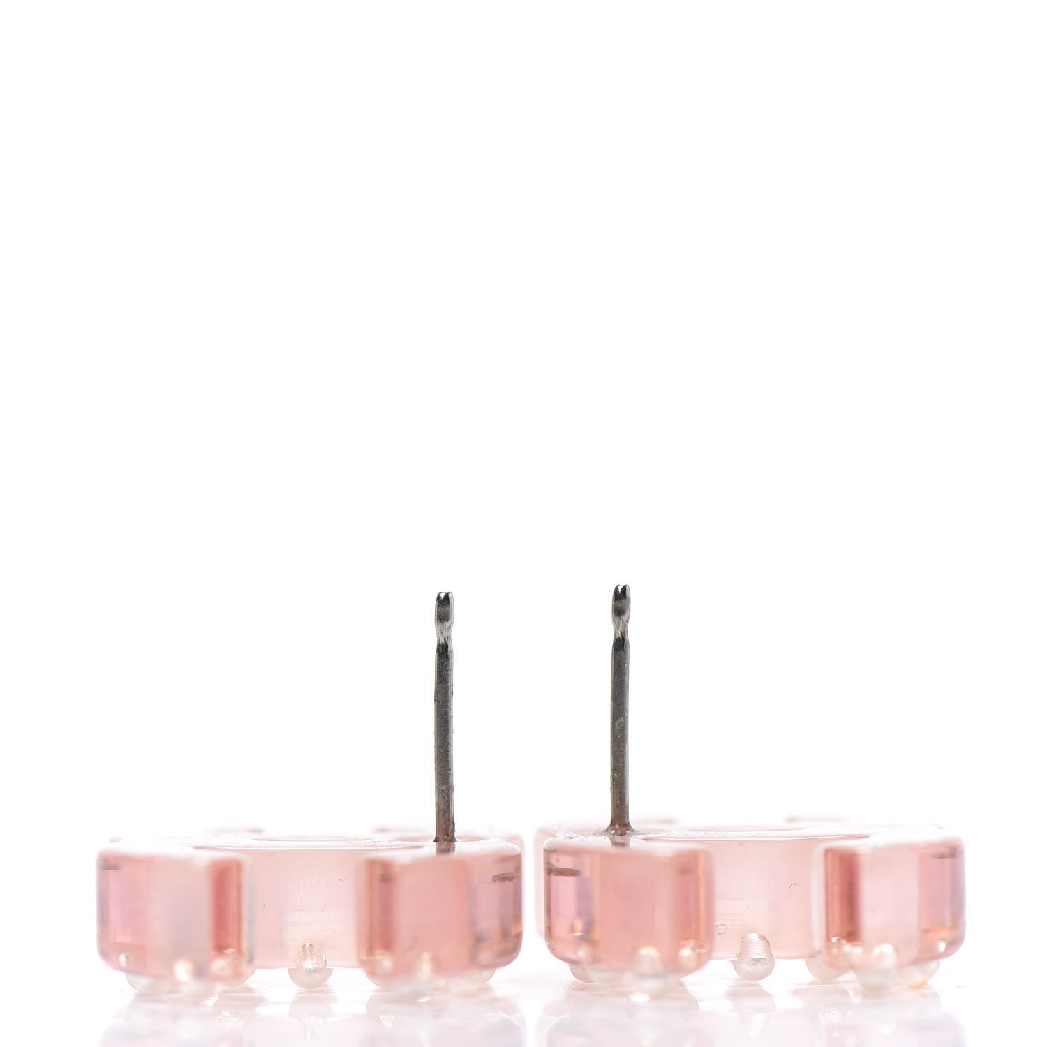 Chanel Resin Pearl CC Earrings Pink 3 of 4
