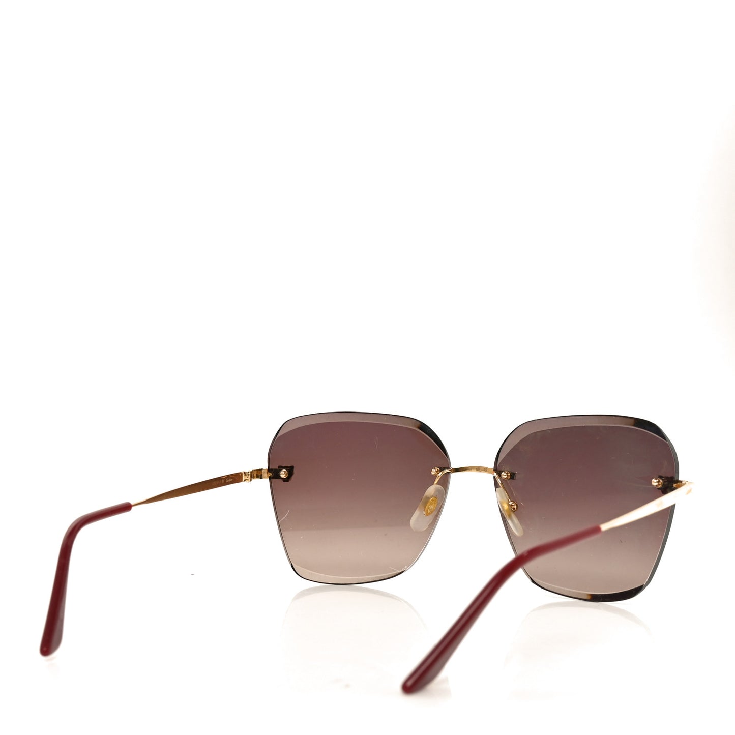 Metal Panthere De Cartier Sunglasses A13F49JS Gold Red