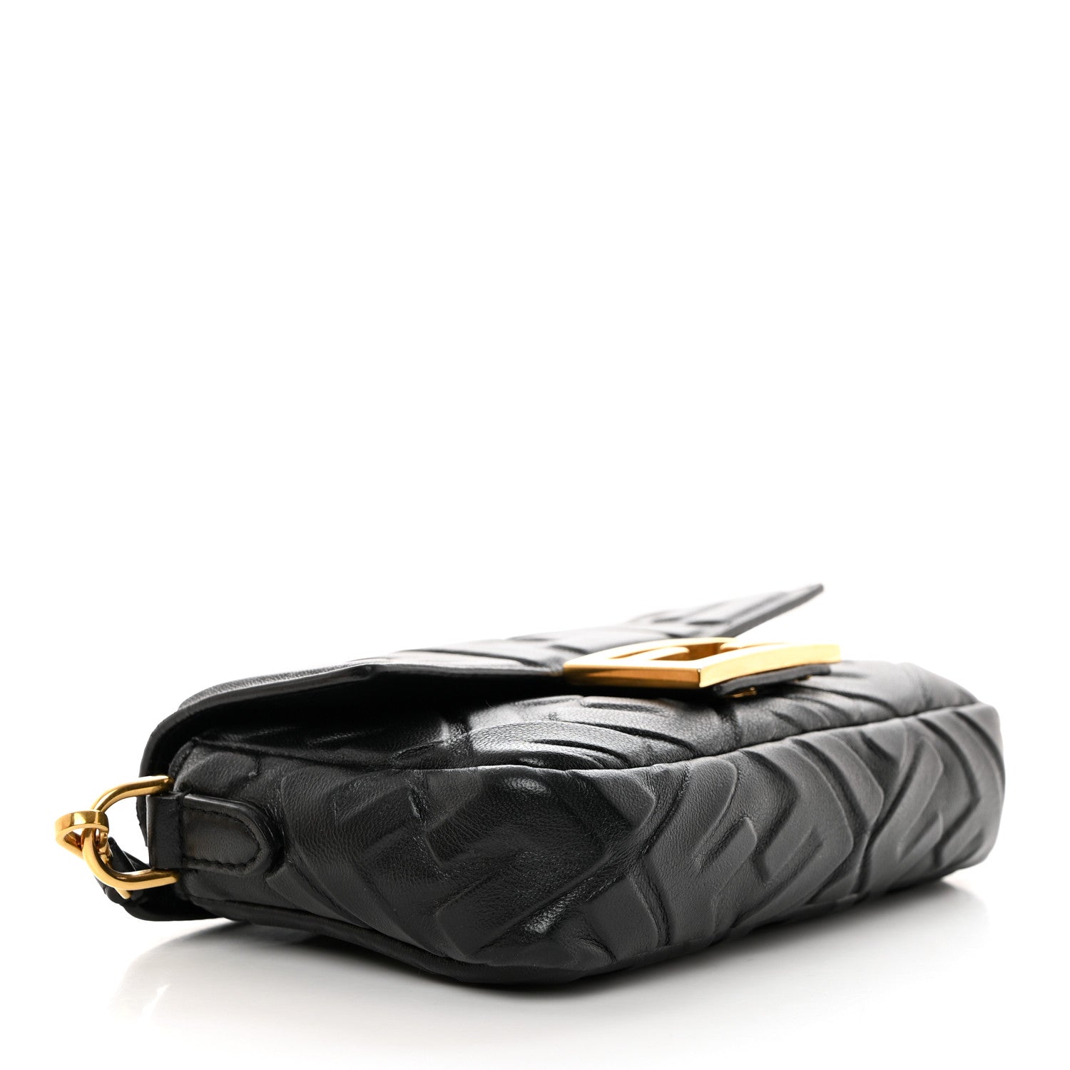 Fendi Nappa FF 1974 Embossed Mini Baguette Black 4 of 10