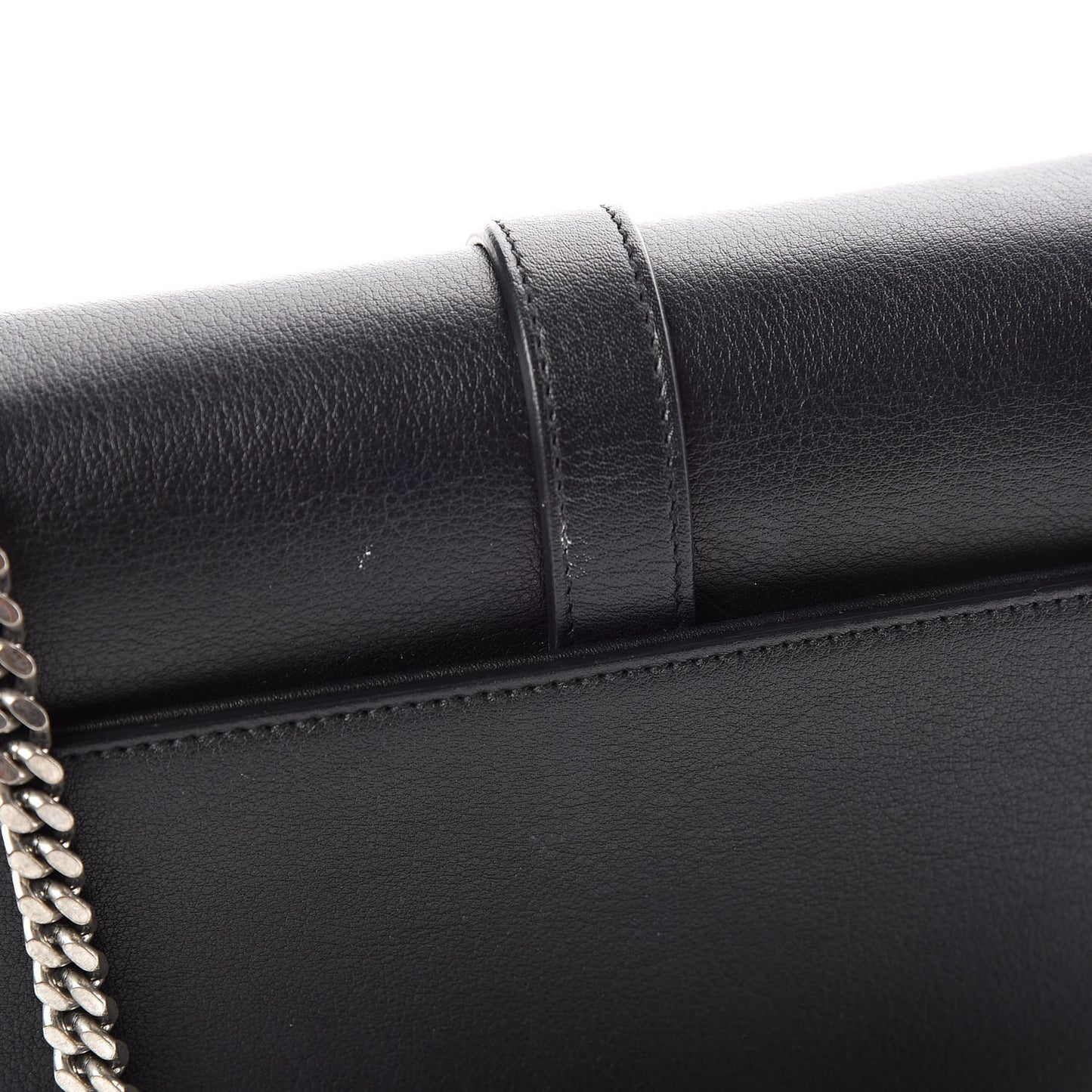 Calfskin Fringe Small Monogram Satchel Black