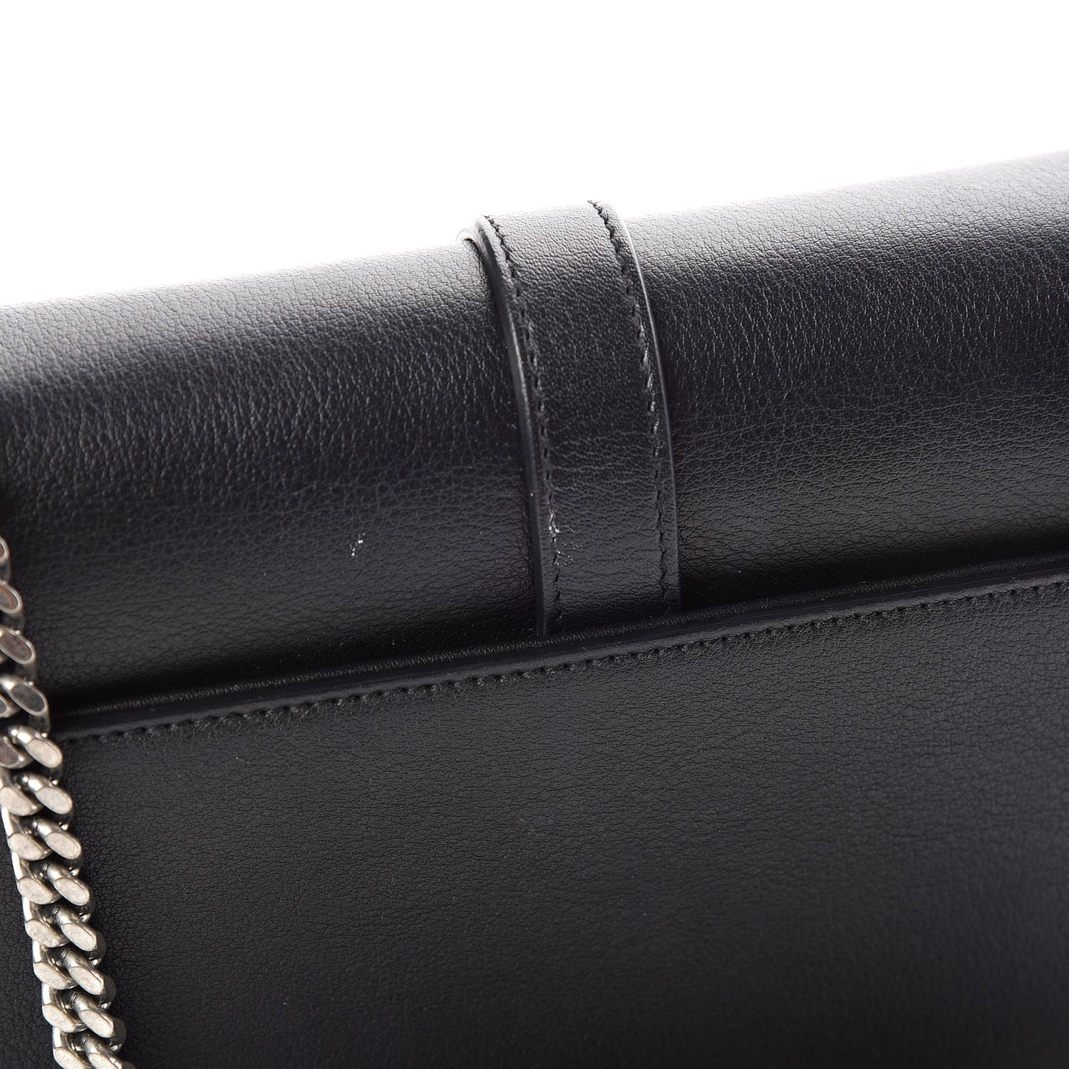 Saint Laurent Calfskin Fringe Small Monogram Satchel Black 8 of 12