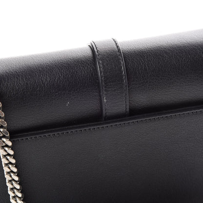 Saint Laurent Calfskin Fringe Small Monogram Satchel Black 8 of 12