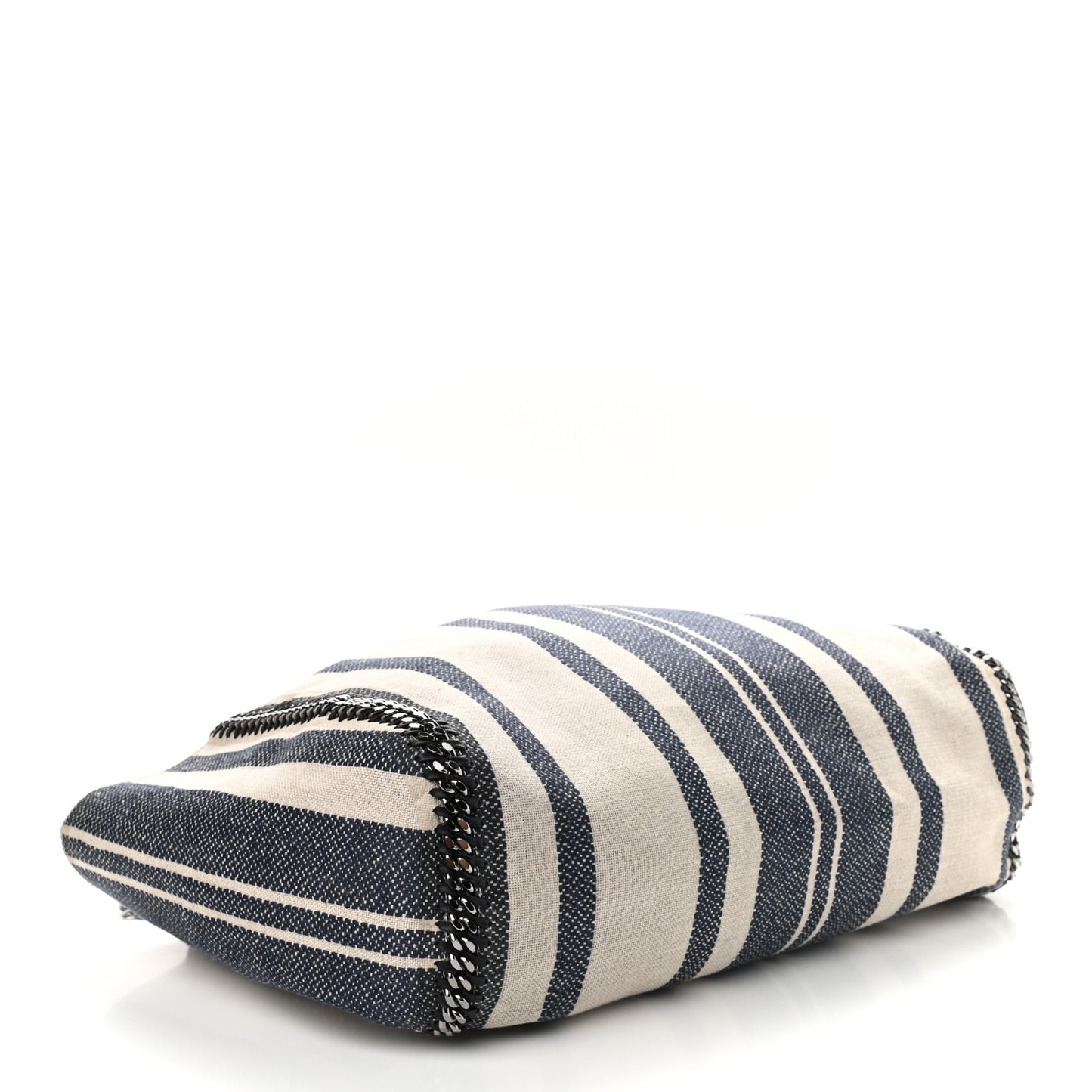 Canvas Striped Falabella Reversible Tote Navy