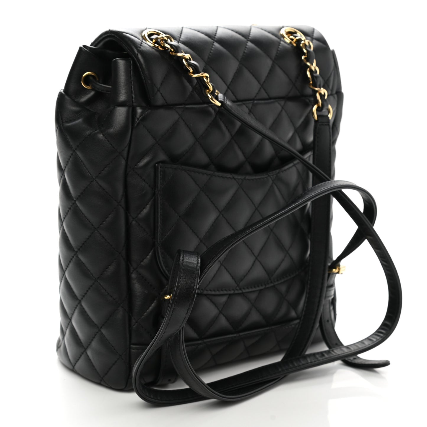 Lambskin Quilted Small Urban Spirit Backpack Black