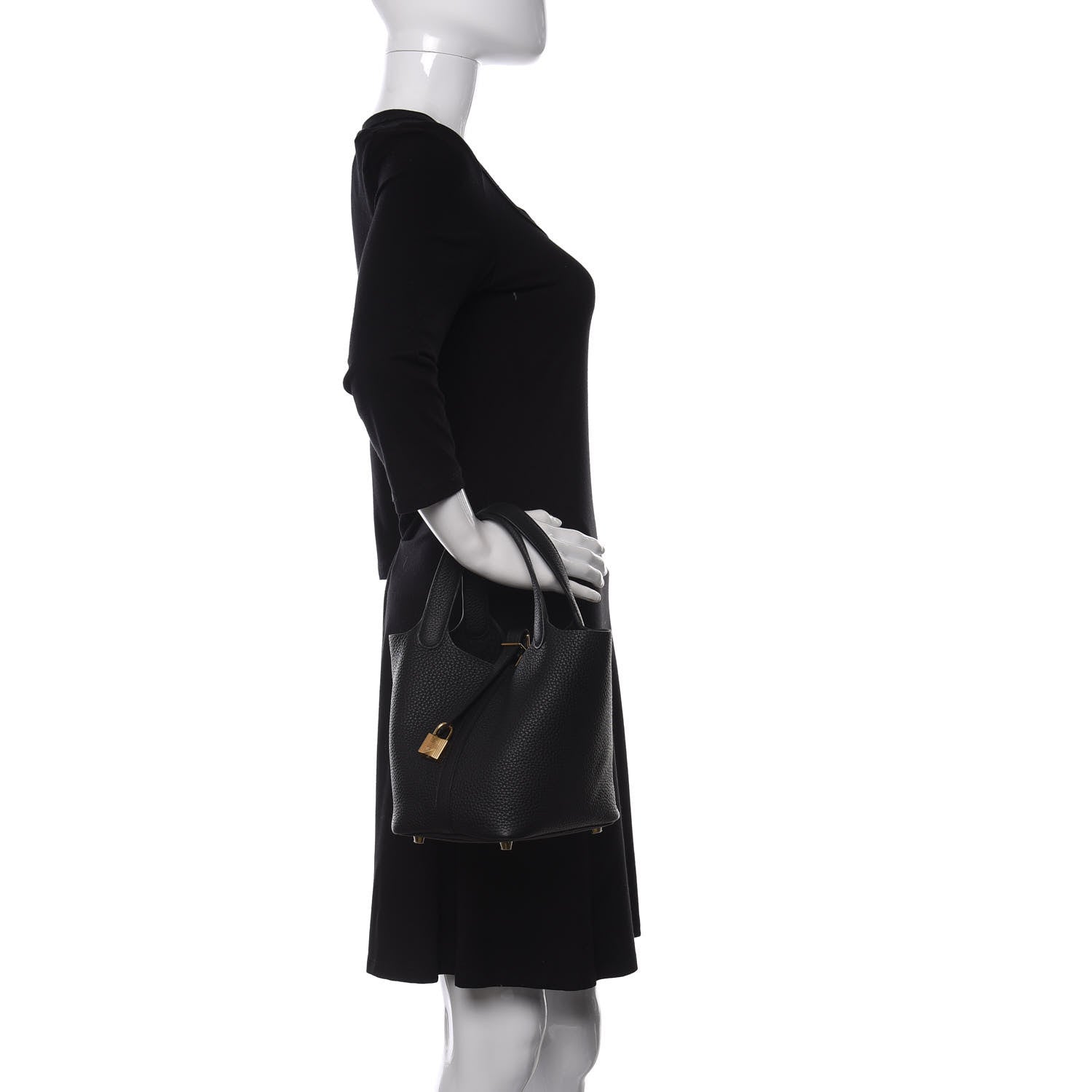 Hermes Taurillon Clemence Picotin Lock 18 PM Black 2 of 9