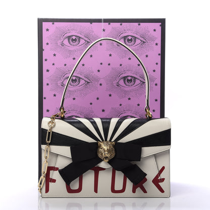 Gucci Calfskin Osiride Future Top Handle Bag Mystic White Hibiscus Red Black 12 of 12