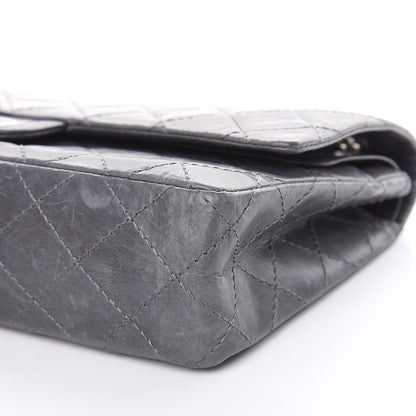 Chanel Aged Calfskin Quilted 50th Anniversary 2.55 Reissue Flap 226 Grey 9 of 17