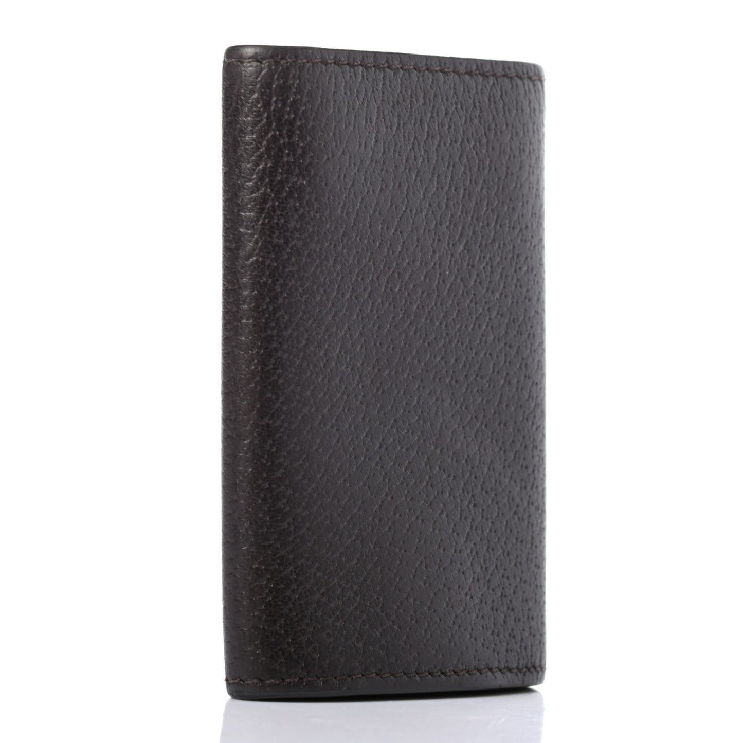 Calfskin Boar Effect GG Marmont 6 Key Holder Dark Cocoa