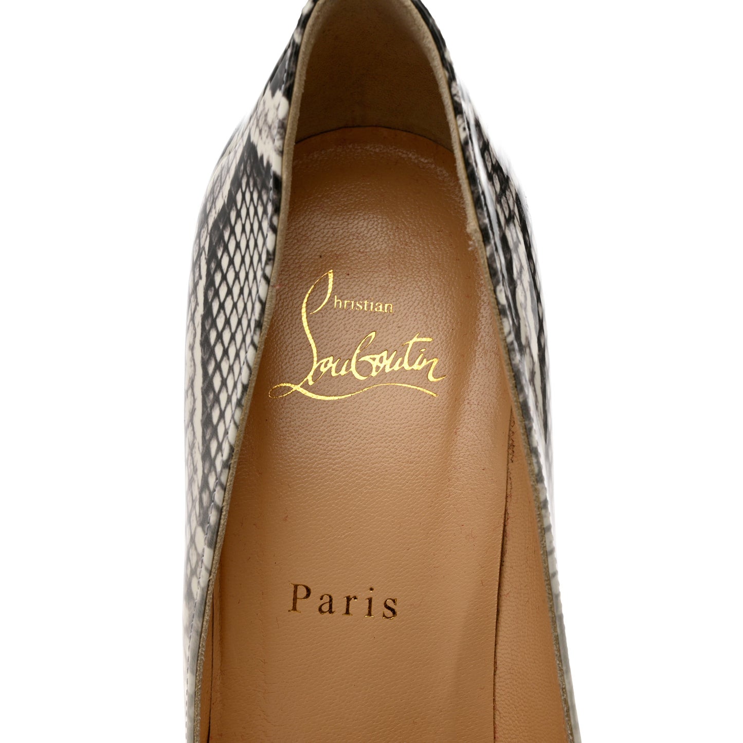 Patent Degrade Snakeskin Printed So Kate 120 Pumps 41 White Roccia