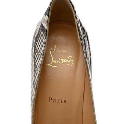 Christian Louboutin Patent Degrade Snakeskin Printed So Kate 120 Pumps 41 White Roccia 6 of 9