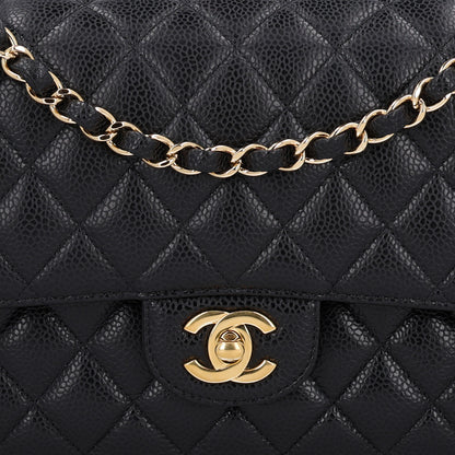 Chanel Caviar Quilted Medium Double Flap Black 8 of 10