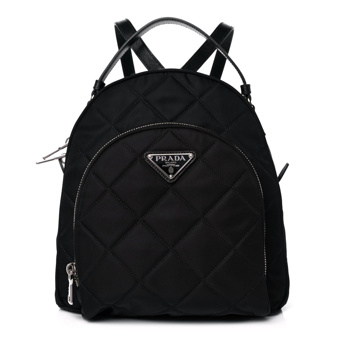 Nylon Tessuto Impuntu Quilted Backpack Black