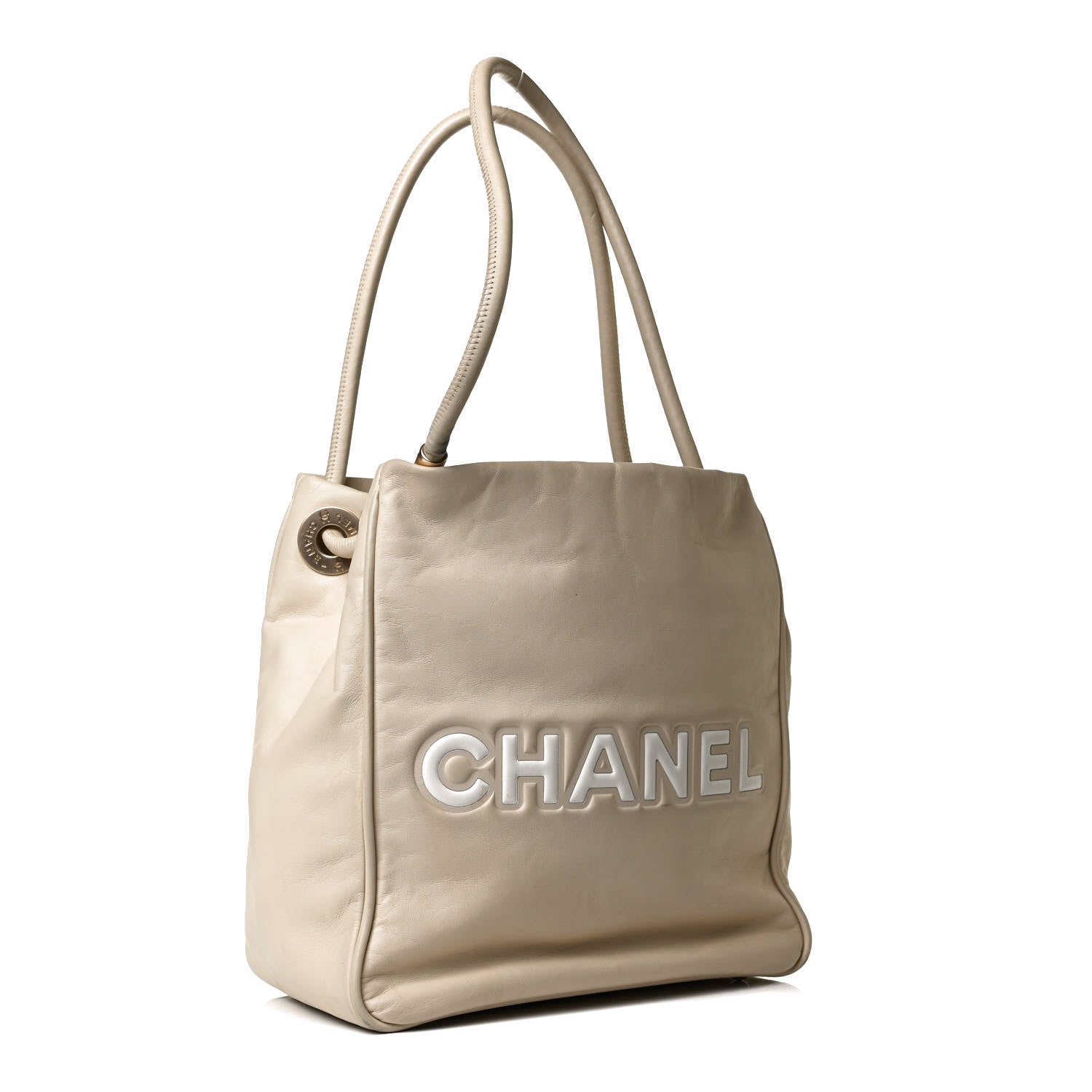 Chanel Lambskin Camellia Tote Beige 3 of 14