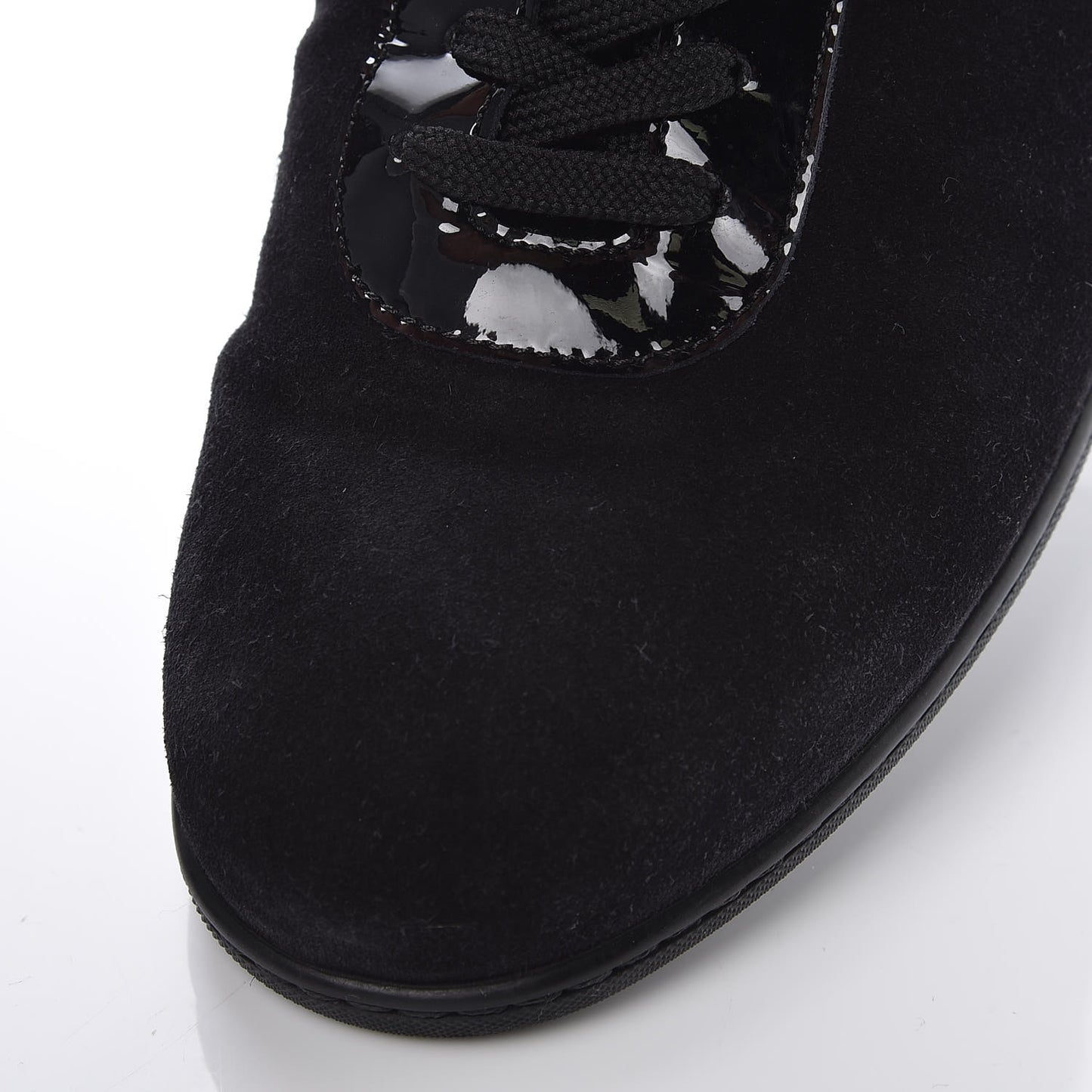 Suede Patent Monogram Move Up Sneakers 38 Black
