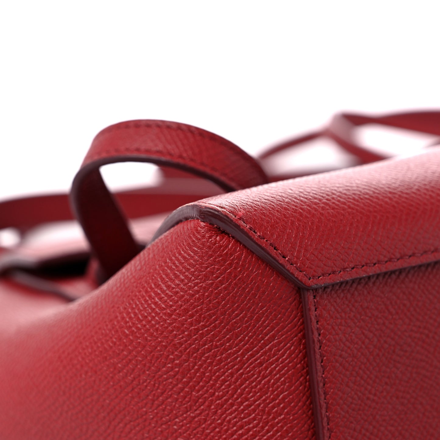 Grained Calfskin Nano Belt Bag Ruby