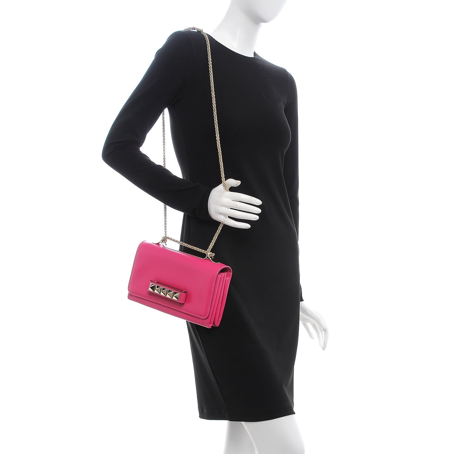 Valentino Garavani Nappa Va Va Voom Shoulder Bag Pop Fuxia 3 of 8