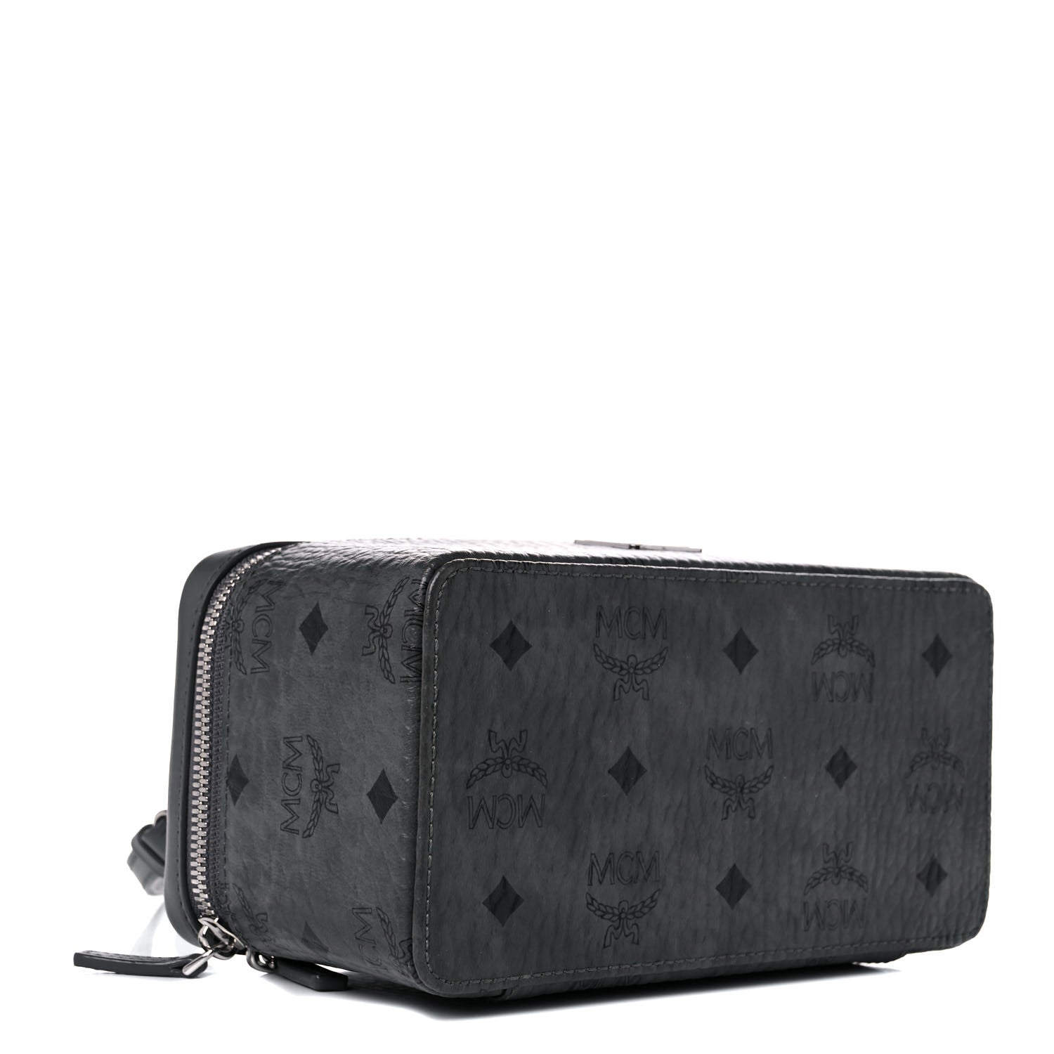 MCM Visetos Vanity Case Dark Grey Black 4 of 12