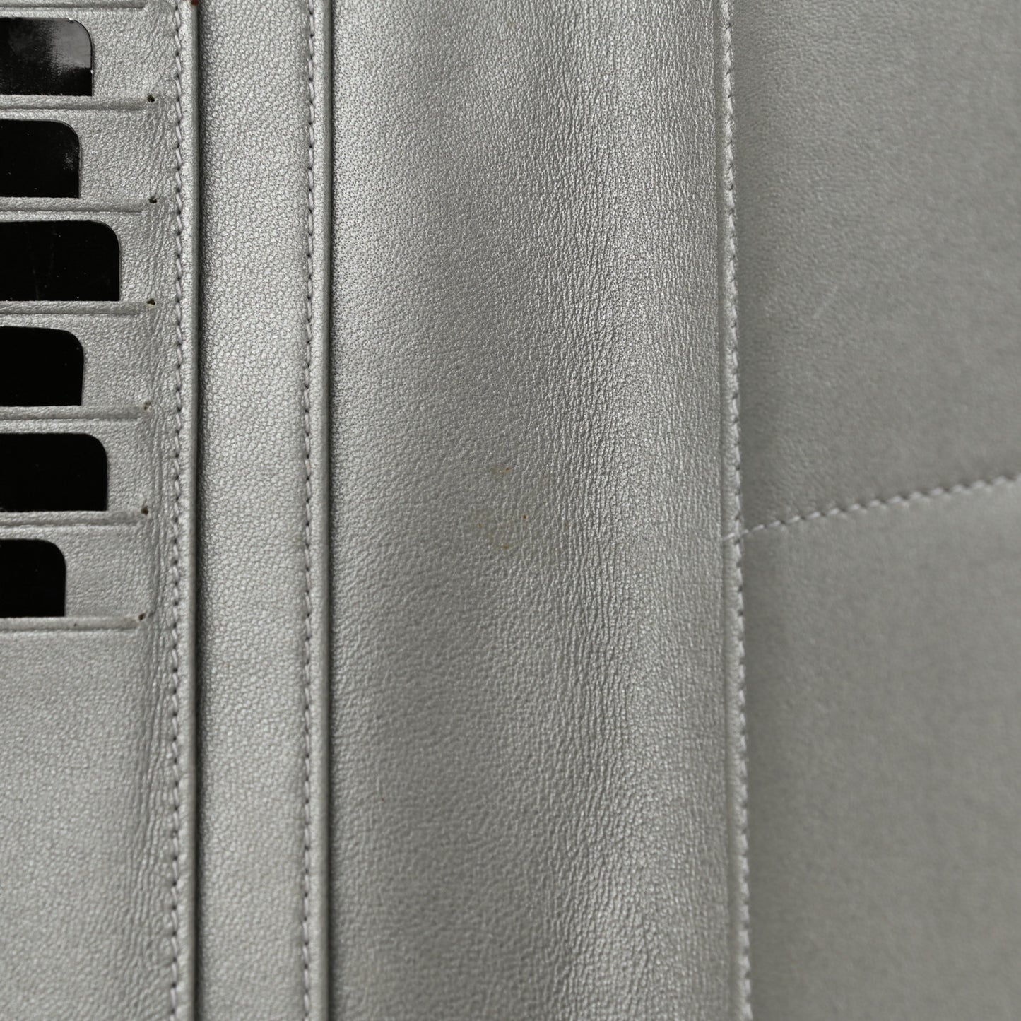 Lambskin Camellia Embossed Zip Around Organizer Wallet Black