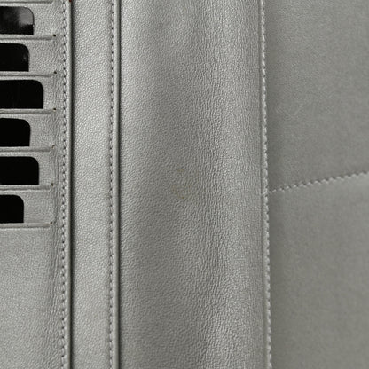 Chanel Lambskin Camellia Embossed Zip Around Organizer Wallet Black 9 of 14