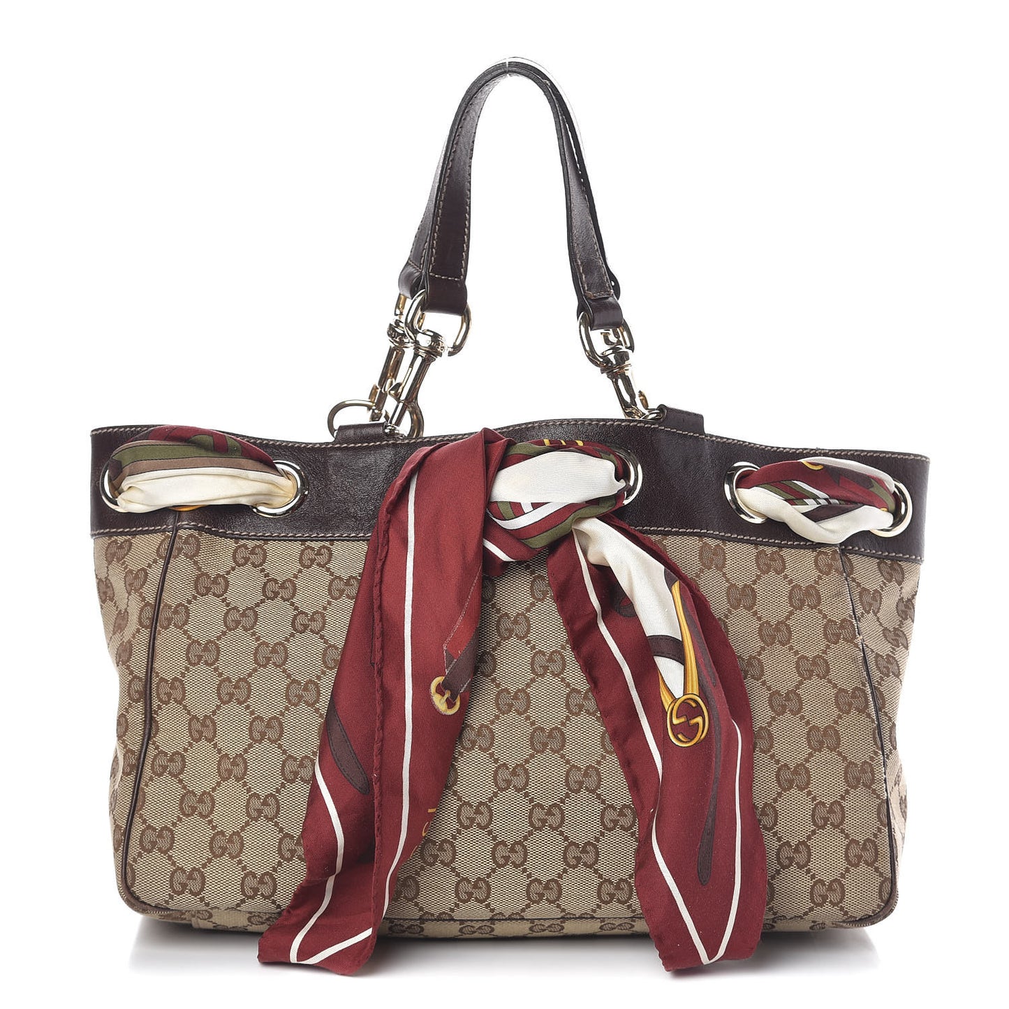 Monogram Medium Positano Tote Dark Brown