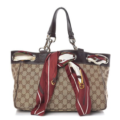Gucci Monogram Medium Positano Tote Dark Brown 1 of 11