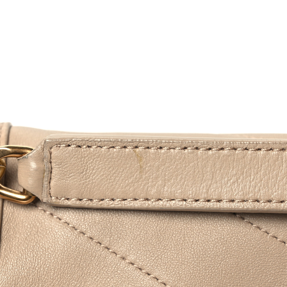 Saint Laurent Lambskin Matelasse Monogram Medium Niki Chain Satchel Dark Beige 11 of 11