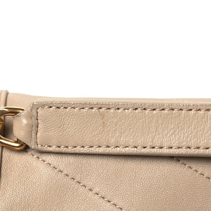 Saint Laurent Lambskin Matelasse Monogram Medium Niki Chain Satchel Dark Beige 11 of 11