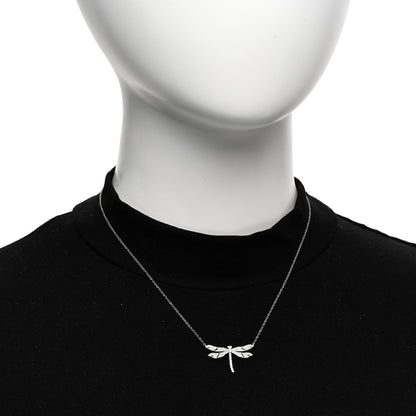 Tiffany Platinum Diamond Dragonfly Pendant Necklace 2 of 5