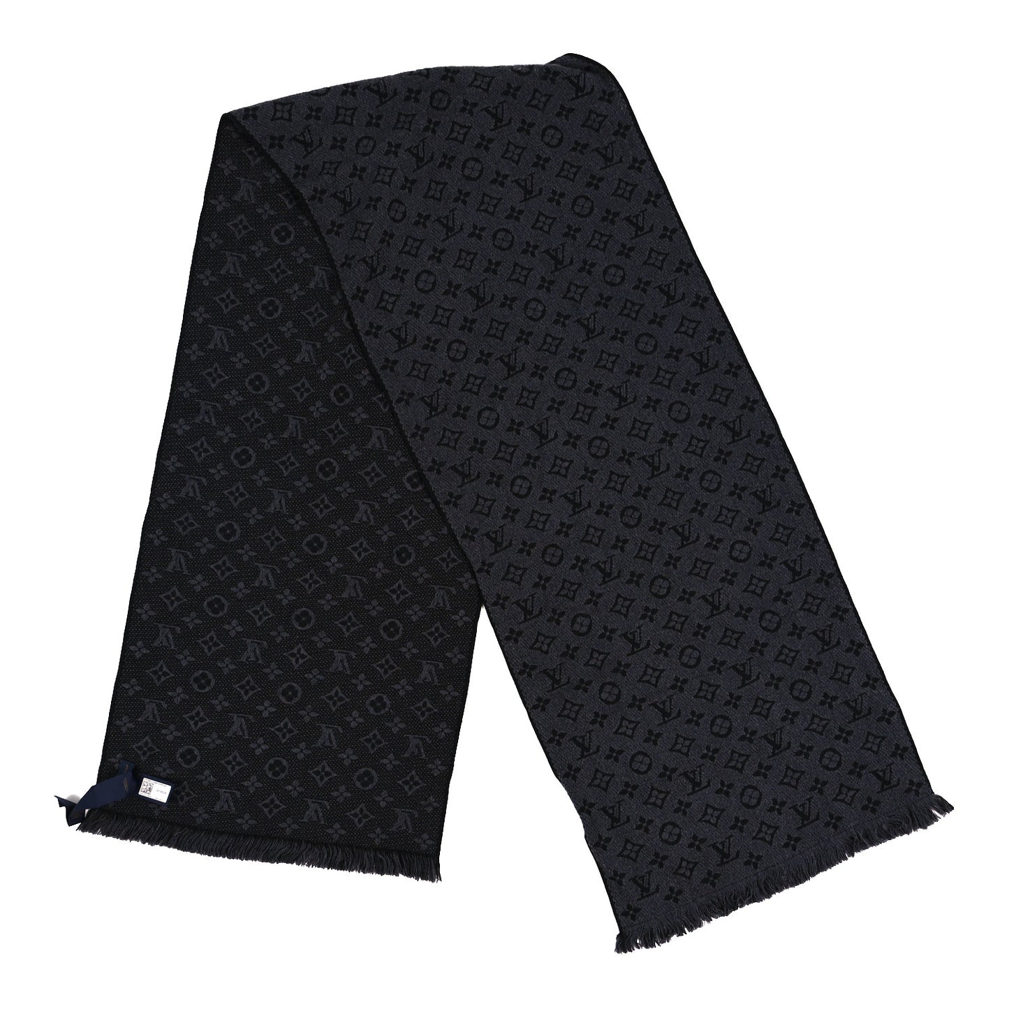 Wool Monogram Classic Scarf Grey