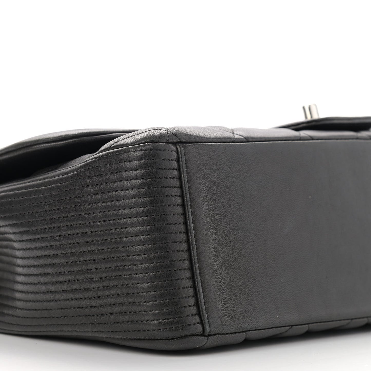 Lambskin Quilted Large Coco Rider Flap Black